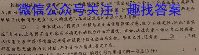 衡中文化2023年衡水新坐标·信息卷(二)语文