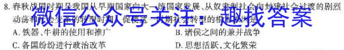 九师联盟 2022-2023学年高三4月质量检测(X/L)历史