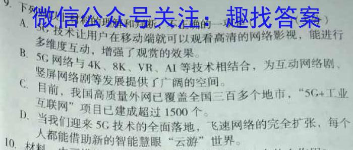 文博志鸿 2023年河北省初中毕业生升学文化课模拟考试(经典三)语文