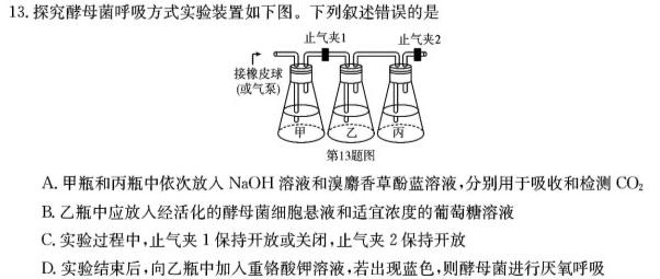 2023年山西中考押题卷（三）生物