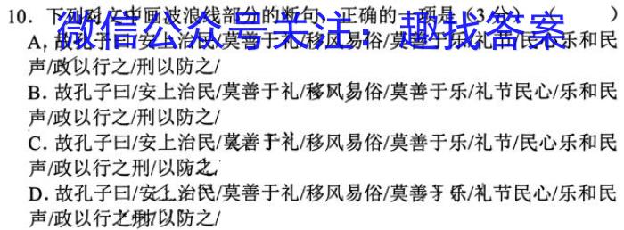中考模拟系列2023年河北省中考适应性模拟检测(强化二)语文