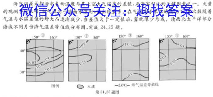 内蒙古2023年高三年级第二次联考（4月）地理.