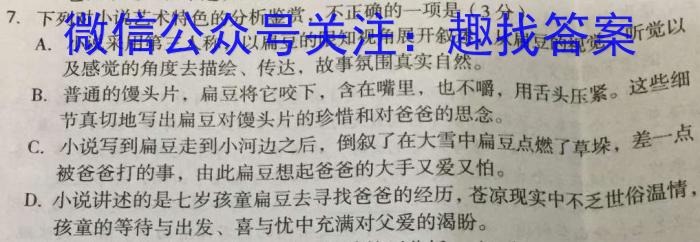 2023年安徽省高三训练试卷3月联考(23-351C)语文