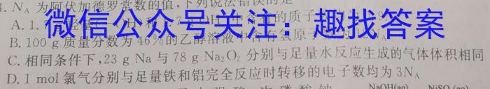 天利38套河北省2023年初中毕业生升学文化课考试押题卷(六)化学