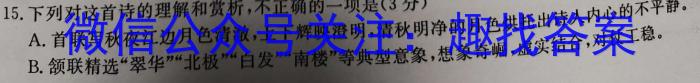 2023普通高校招生全国统一考试·全真冲刺卷(六)语文