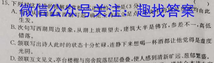 新版2023届 中考导航六区联考试卷(一)语文