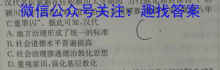山西省2024~2023学年度七年级下学期期中综合评估 6L历史