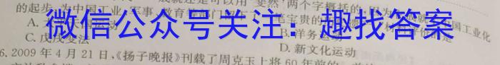 安徽省2023年含山县九年级教学质量检测试卷历史