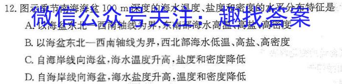 [阳光启学]2023届全国统一考试标准模拟信息卷(十)10地理.