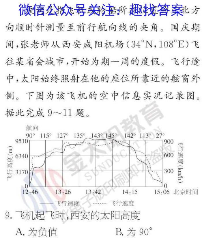 河南大联考2023年高三年级4月联考s地理