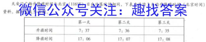 2023年安徽省高三训练试卷3月联考(23-351C)地理.