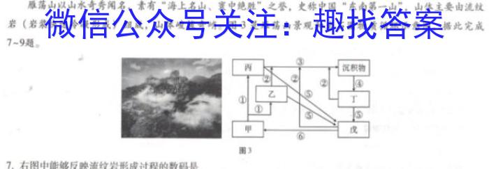 2023湖南长郡18校高三3月联考s地理