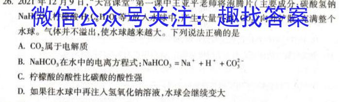 学林教育2023年陕西省初中学业水平考试·名师导向模拟卷(一)A化学