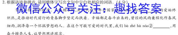 江西省2023年九年级模拟三语文