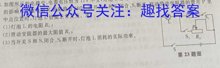 天一大联考·安徽名校2022-2023学年(下)高三顶尖计划联考物理`