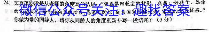 陕西省临渭区2023年九年级中考模拟训练(一)语文