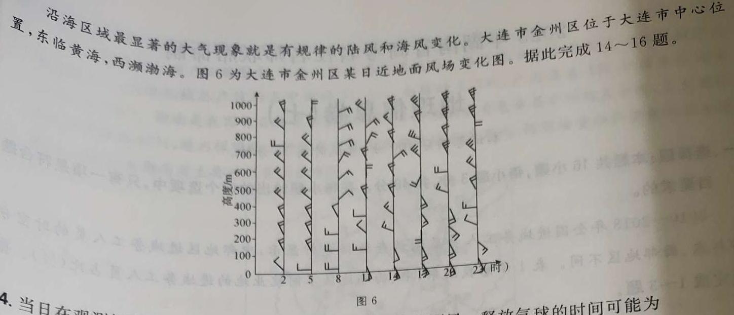 2023届炎德英才长郡十八校高三第一次联考（全国卷）.地理