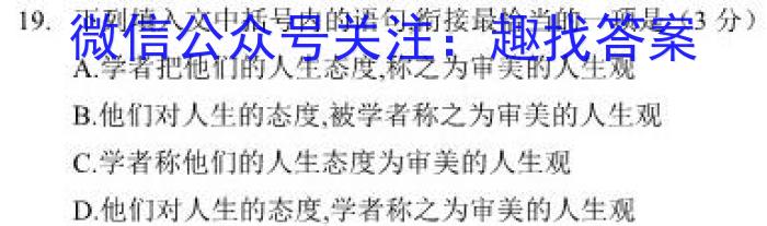 2023年安徽省初中学业水平考试模拟（一）语文