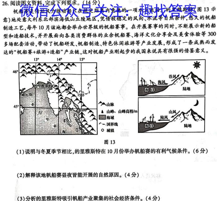 2023年山东新高考联合质量测评高三年级3月联考地理.