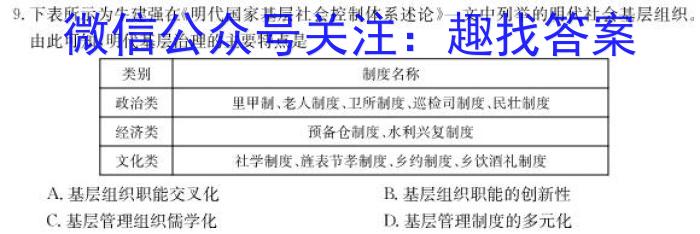 江苏省百校联考2023年高三年级4月联考历史
