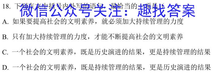 江西省2023年学科核心素养·总复习(六)语文