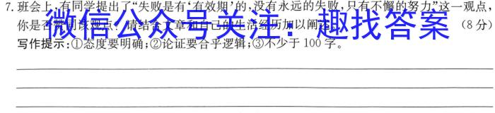 2023届全国普通高等学校招生统一考试 JY高三模拟卷(七)语文
