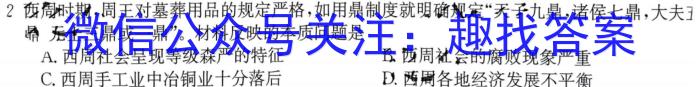 安师联盟2023年中考权威预测模拟考试（三）历史试卷