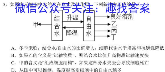 2023届云南省高三考试卷4月联考(23-380C)生物