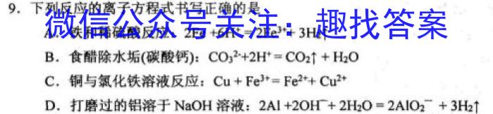 衡水金卷先享题2022-2023高一年级二调考试·月考卷化学