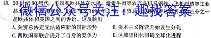 2023年普通高等学校招生全国统一考试冲刺预测·金卷(一)历史