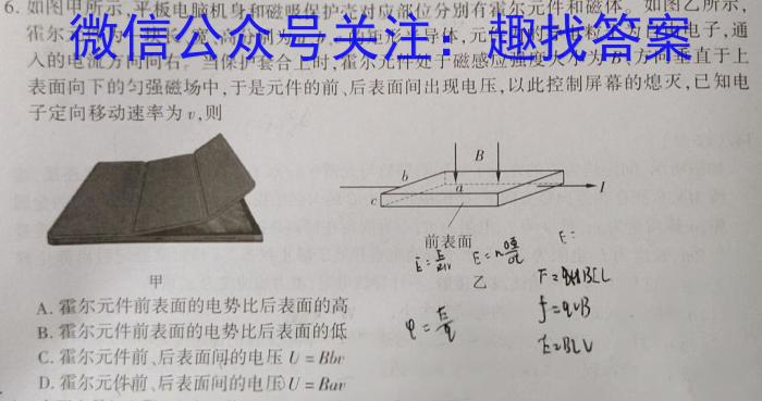 2023年普通高等学校招生伯乐马模拟考试(六).物理