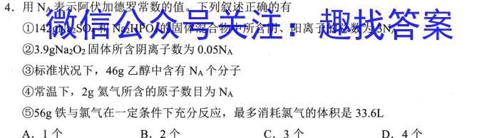 安徽省颍上县2023届九年级教学质量检测化学