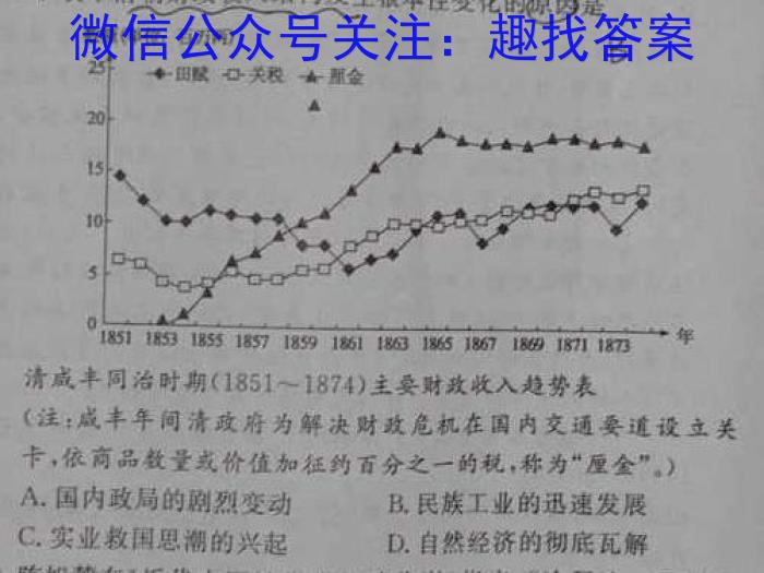 2023届全国普通高等学校招生统一考试(新高考) JY高三模拟卷(五)历史