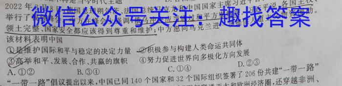 2023届云南省高三考试卷4月联考(23-380C)s地理