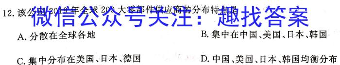 长郡、雅礼、一中、附中联合编审名校卷2023届高三月考试卷七（全国卷）s地理