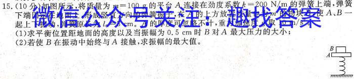 2023届柳州高中/南宁三中高三(4月)联考物理.