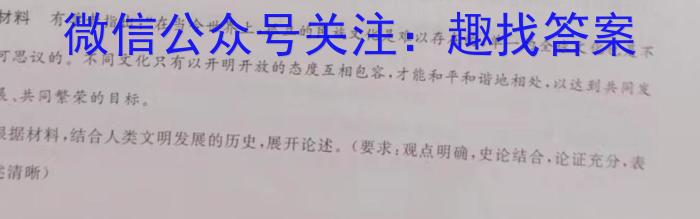 2023年23届高三毕业班高考冲刺训练(一)历史