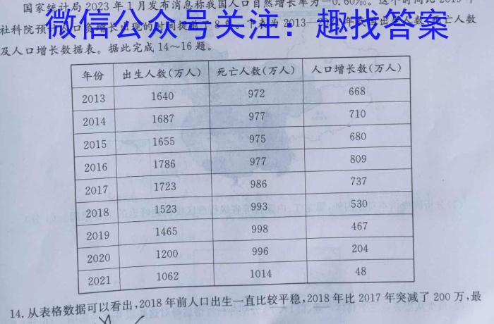 2023年湖北省新高考信息卷(四)政治试卷d答案