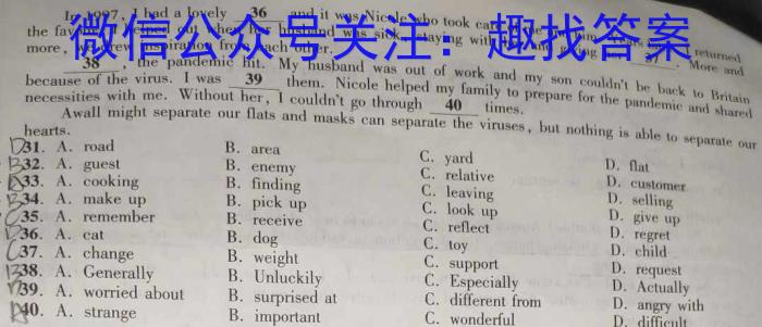 河北省2023年晋州市初中毕业班教学质量检测英语