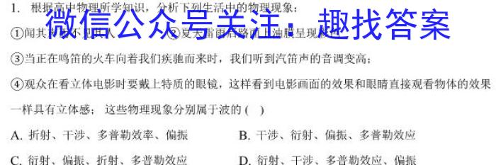 文博志鸿 2023年河北省初中毕业生升学文化课模拟考试(导向一)物理.