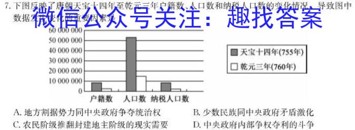 2023年陕西省初中学业水平考试•全真模拟（三）A版历史