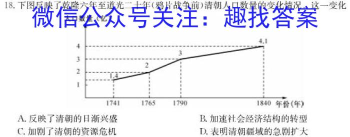 2023届智慧上进·名校学术联盟·高考模拟信息卷押题卷(九)历史