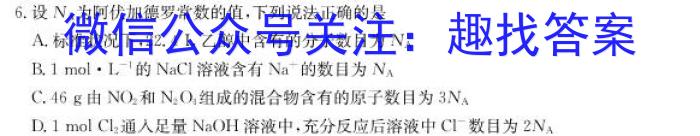 天利38套河北省2023年初中毕业生升学文化课考试押题卷(五)化学