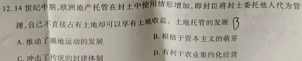 2023年河北省新高考模拟卷（三）历史