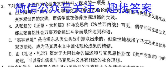 师大名师金卷2023年陕西省初中学业水平考试（三）语文