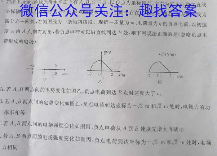 金考卷2023年普通高等学校招生全国统一考试 新高考卷 押题卷(六)f物理