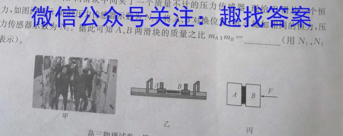 金考卷2023年普通高等学校招生全国统一考试 新高考卷 押题卷(六)l物理