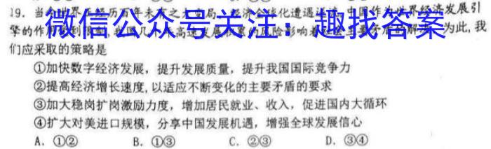 2025届湖南大联考高一年级4月联考（005A·HUN）&政治