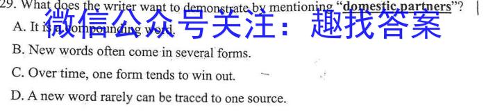 2023年陕西省初中学业水平考试•全真模拟（三）A版英语