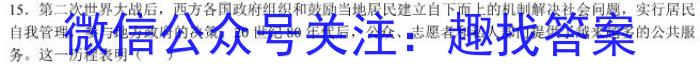 山西省2023年中考总复习预测模拟卷(二)历史